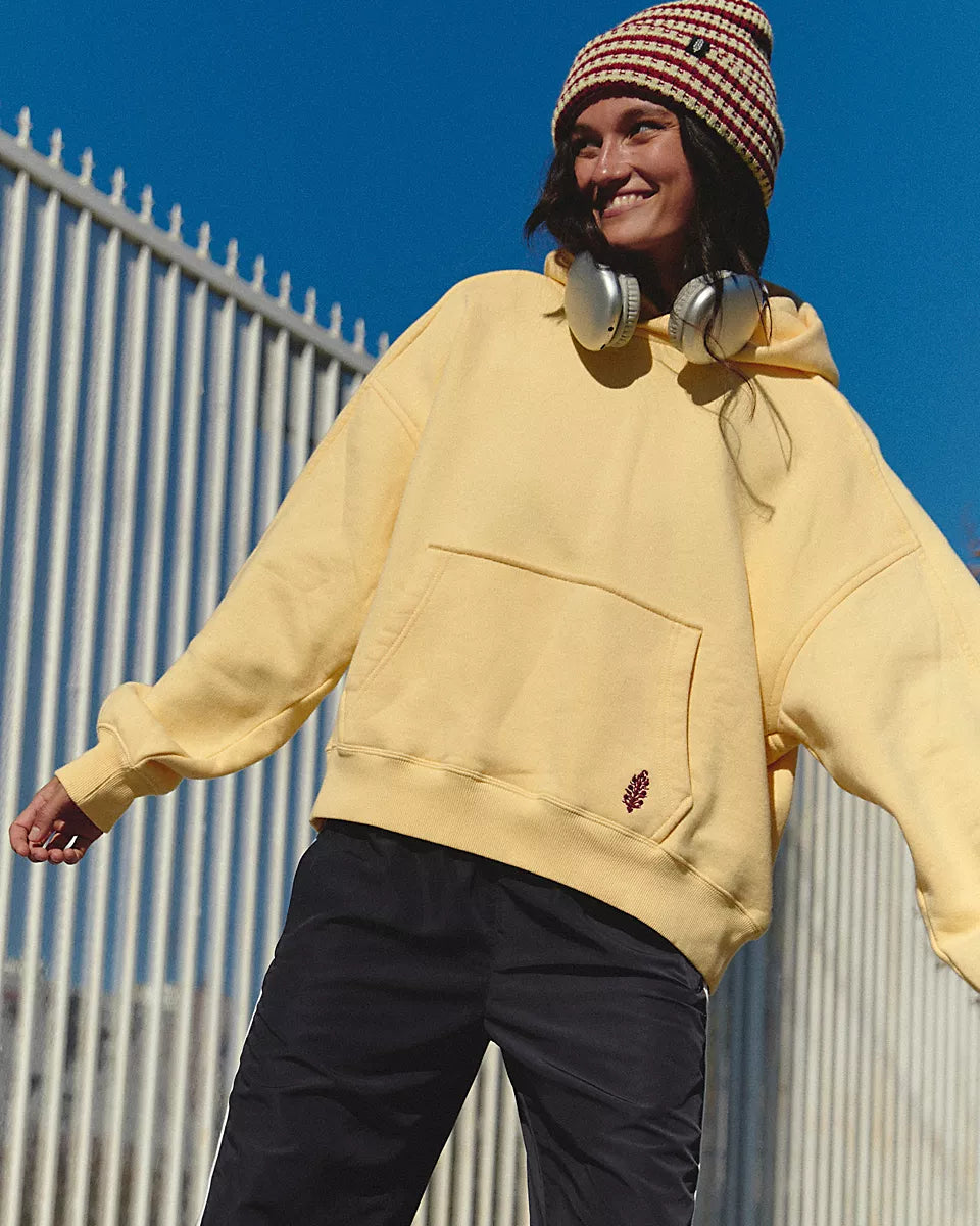 FREE PEOPLE A CUT ABOVE HOODIE - SUNLIT YELLOW