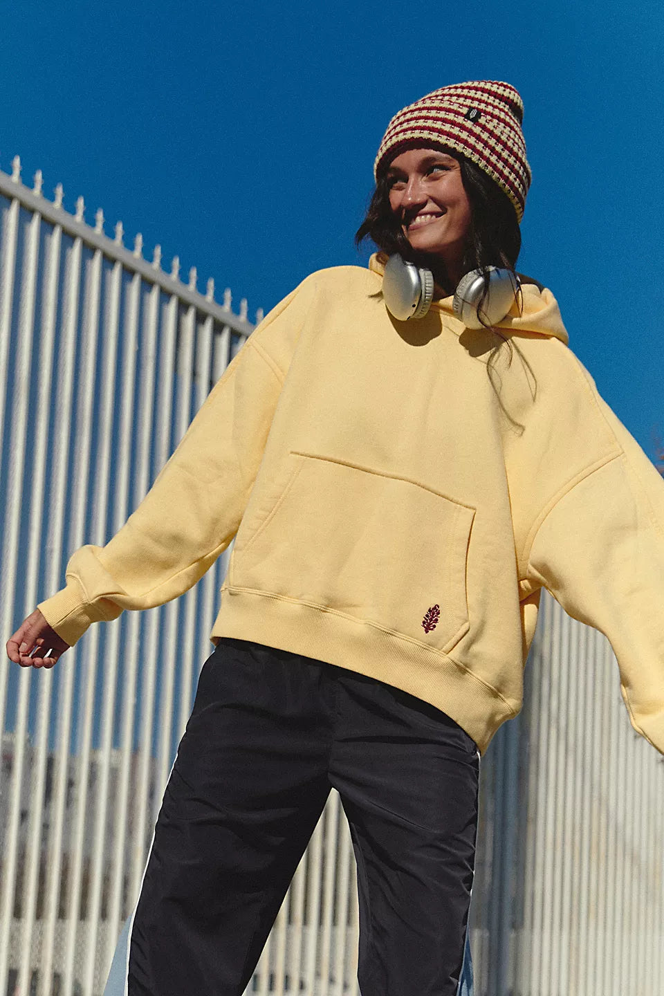 FREE PEOPLE A CUT ABOVE HOODIE - SUNLIT YELLOW