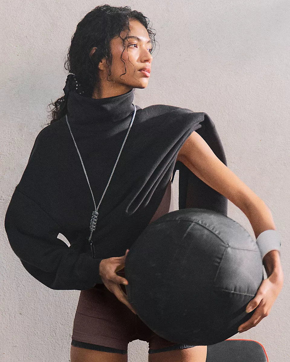 FREE PEOPLE A CUT ABOVE MOCKNECK - BLACK