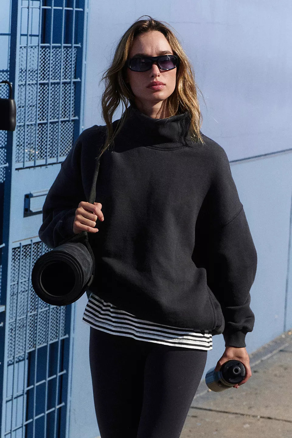 FREE PEOPLE A CUT ABOVE MOCKNECK - BLACK