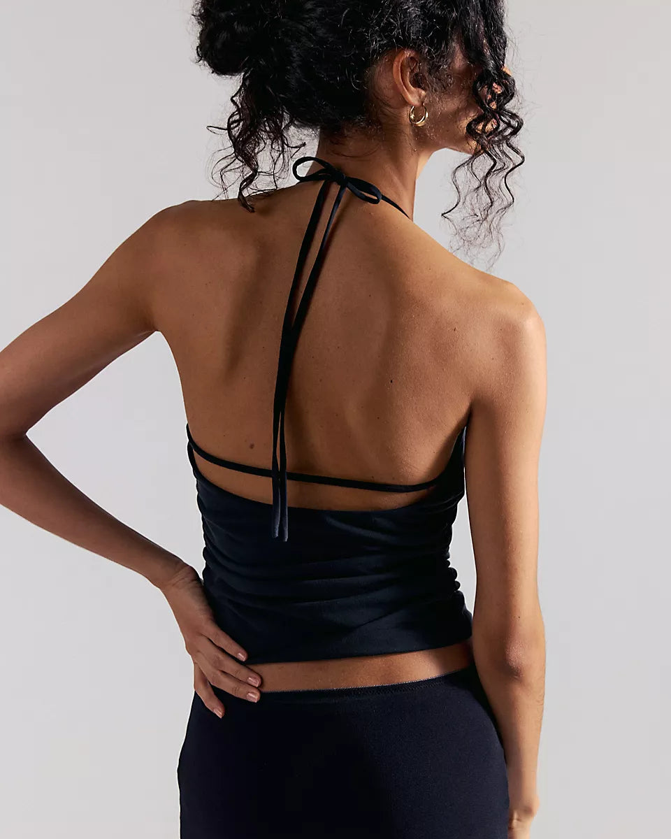 FREE PEOPLE TONI BEADED TANK - BLACK