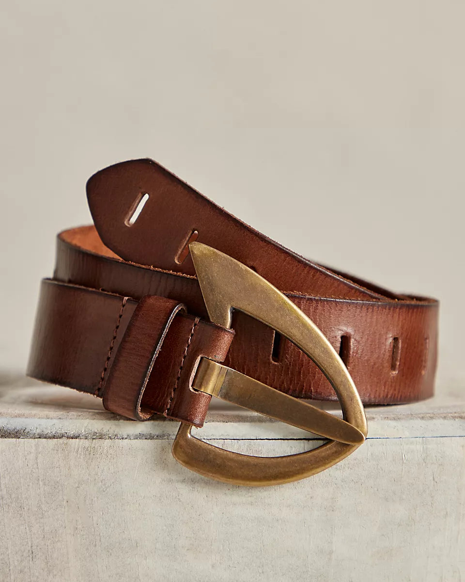 FREE PEOPLE NOA LEATHER BELT - COGNAC