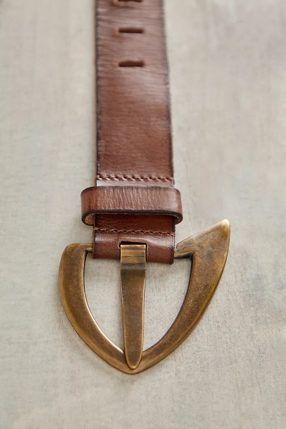FREE PEOPLE NOA LEATHER BELT - COGNAC