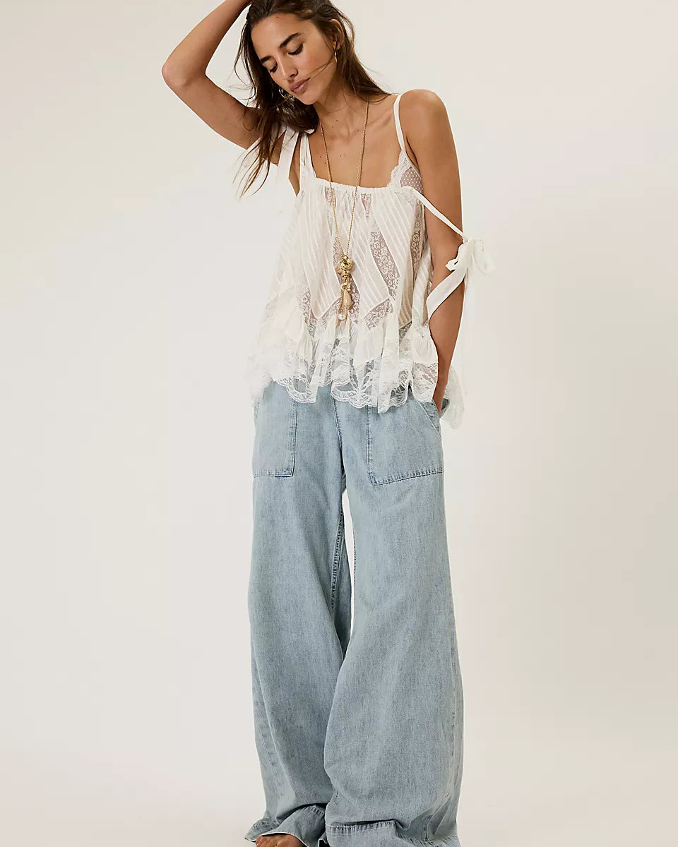 FREE PEOPLE BREEZY DENIM PULL ON - DUSK