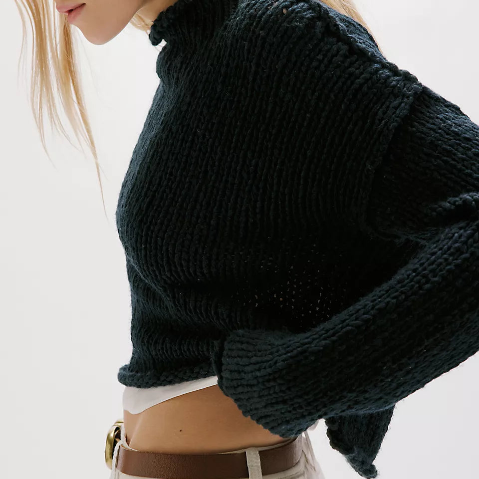 FREE PEOPLE OPAL SWEATER - BLACK