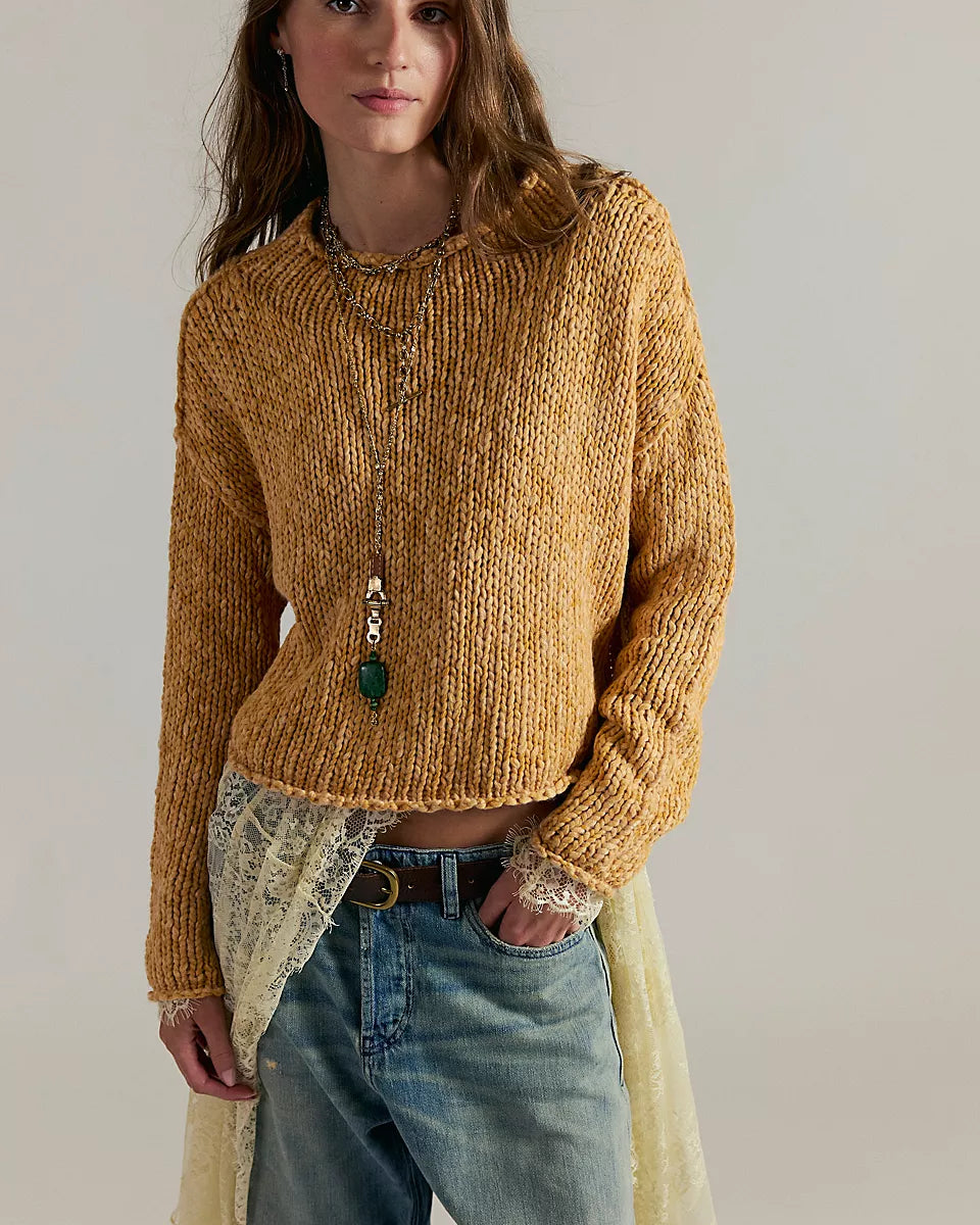 FREE PEOPLE OPAL SWEATER - SWEET POTATO