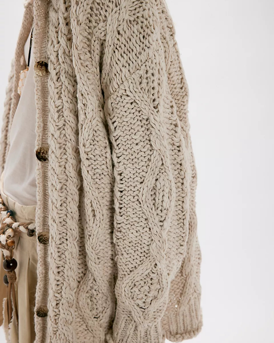 FREE PEOPLE OPAL CARDIGAN - TEA