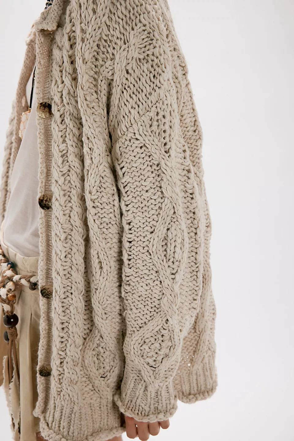 FREE PEOPLE OPAL CARDIGAN - TEA