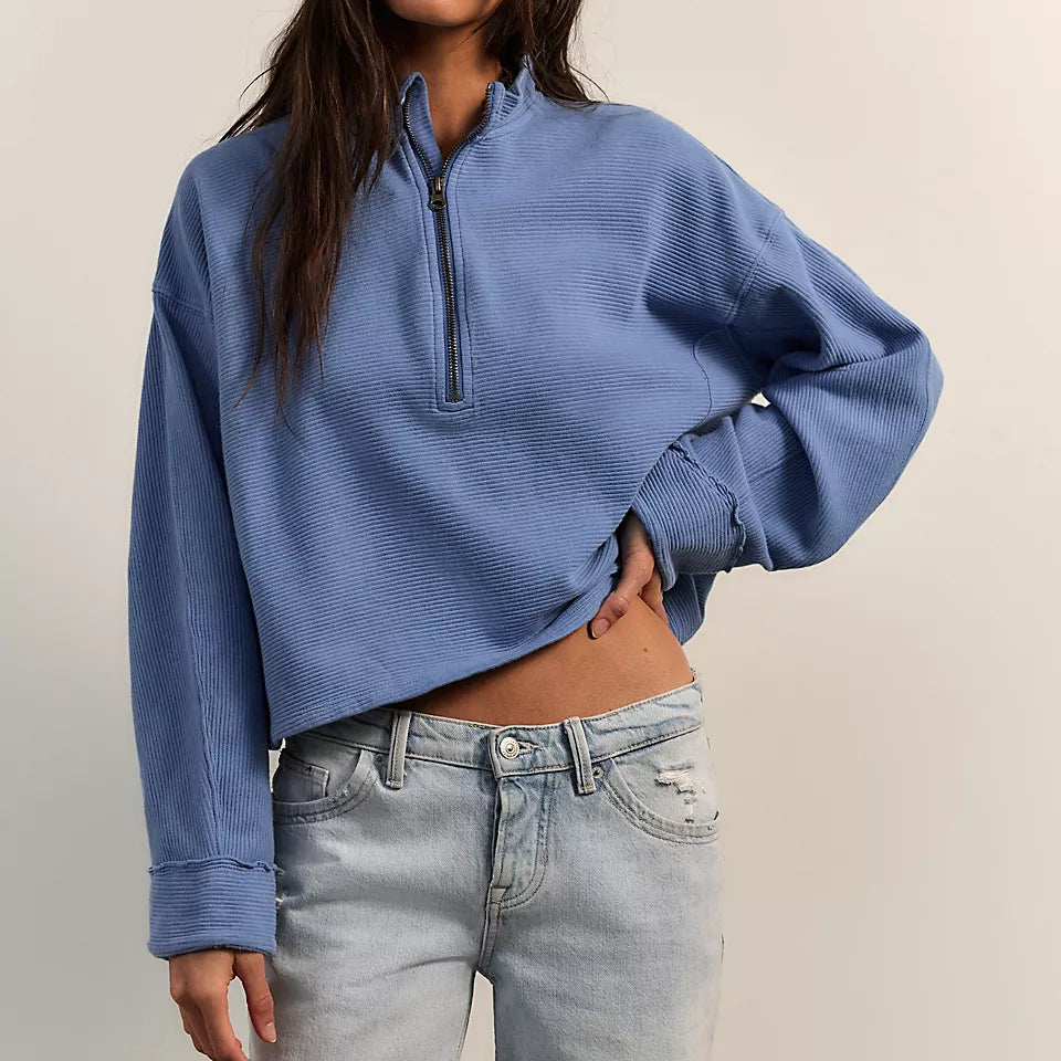 FREE PEOPLE CELESTE QUARTERZIP PULLOVER