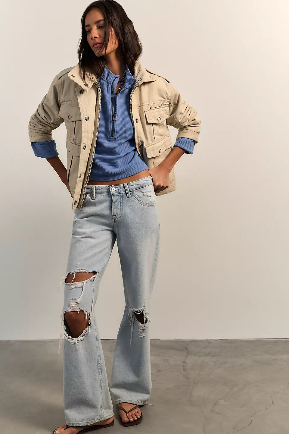 FREE PEOPLE CELESTE QUARTERZIP PULLOVER