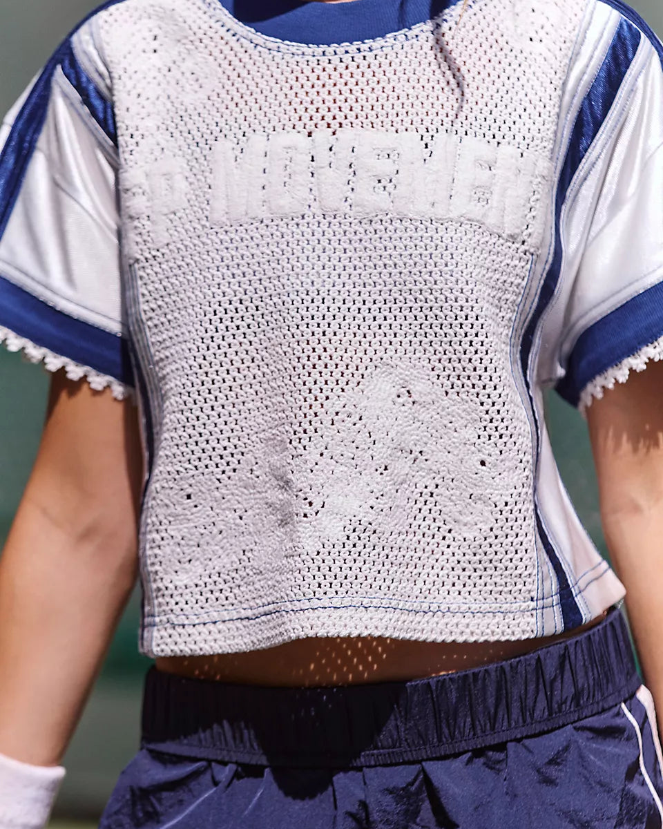 FREE PEOPLE FINESSE TEE - MIDNIGHT NAVY COMBO