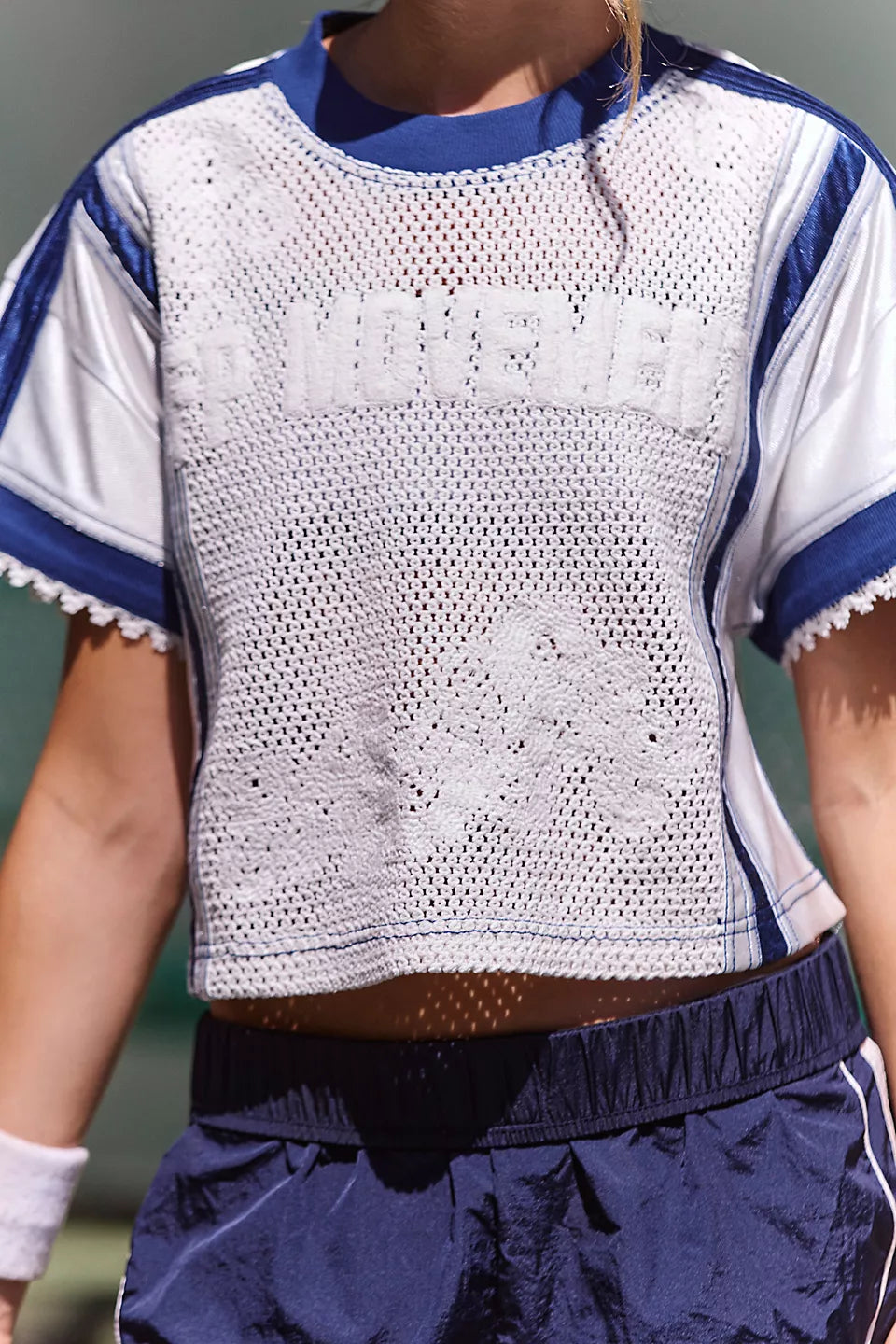 FREE PEOPLE FINESSE TEE - MIDNIGHT NAVY COMBO