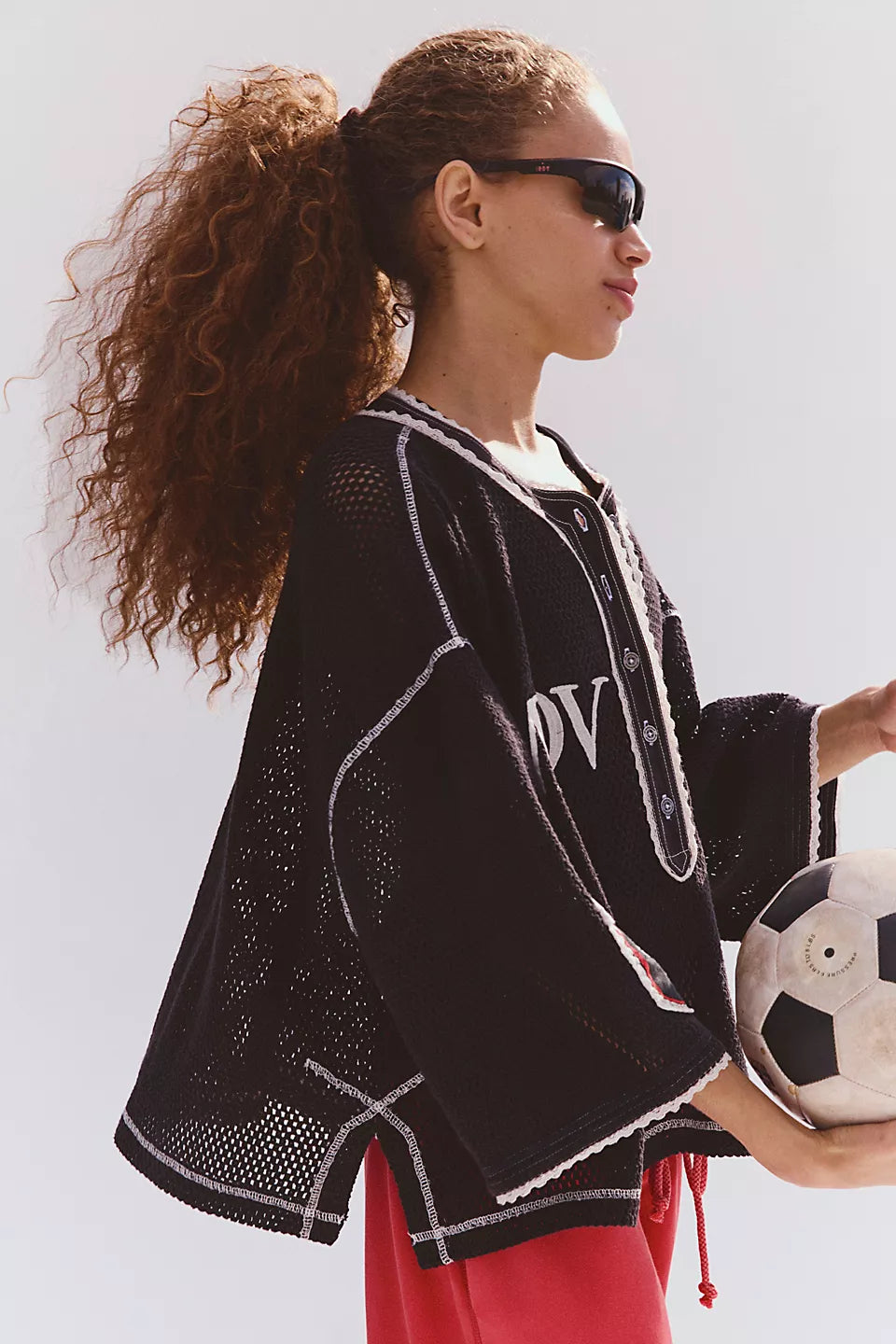 FREE PEOPLE CAMP OUT TEE - BLACK