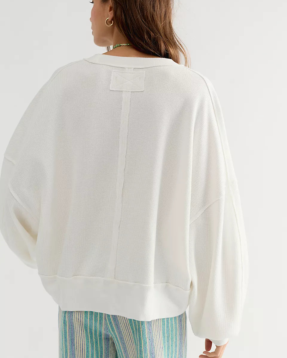 FREE PEOPLE SKYLINE PULLOVER  - CLEAN IVORY