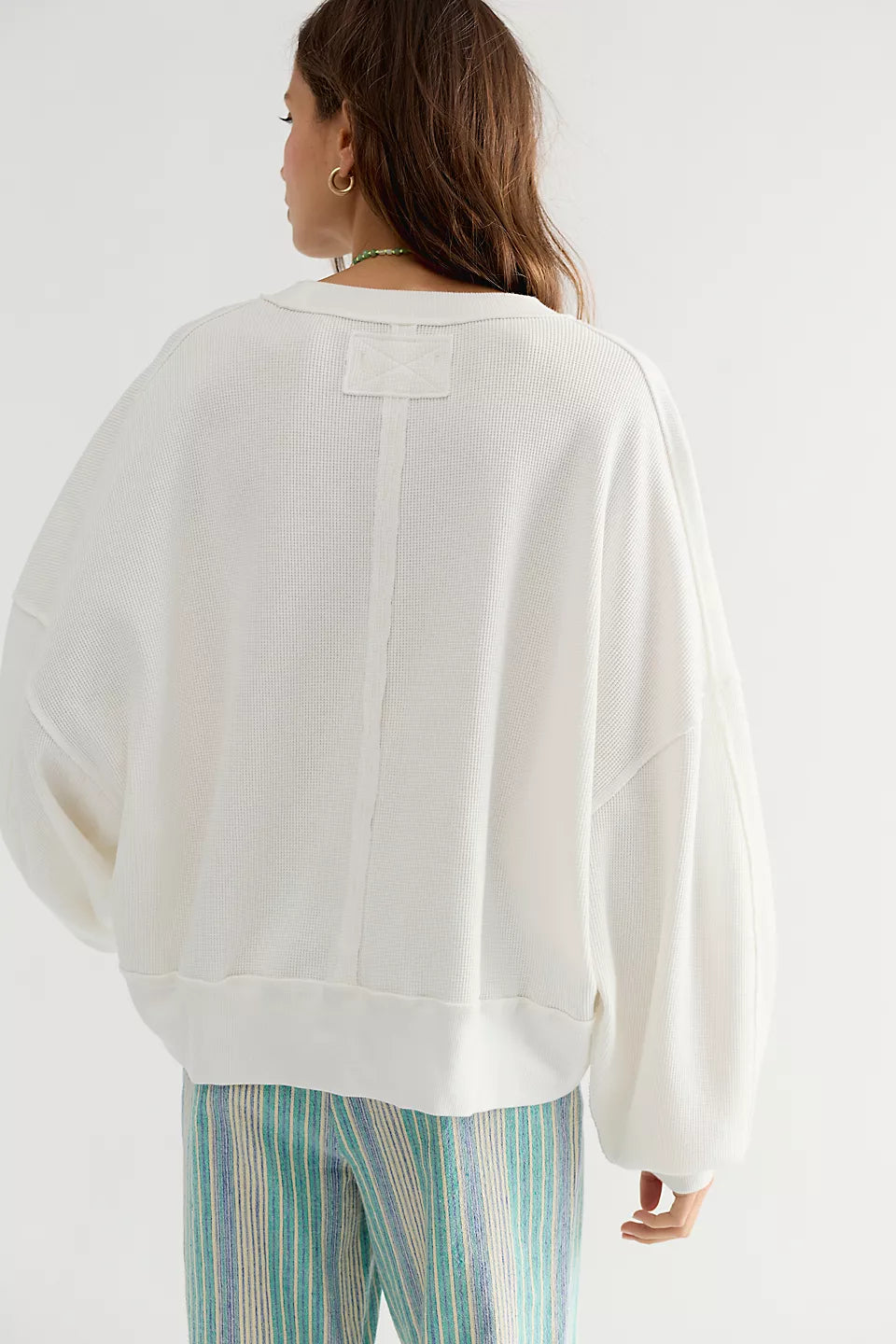 FREE PEOPLE SKYLINE PULLOVER  - CLEAN IVORY