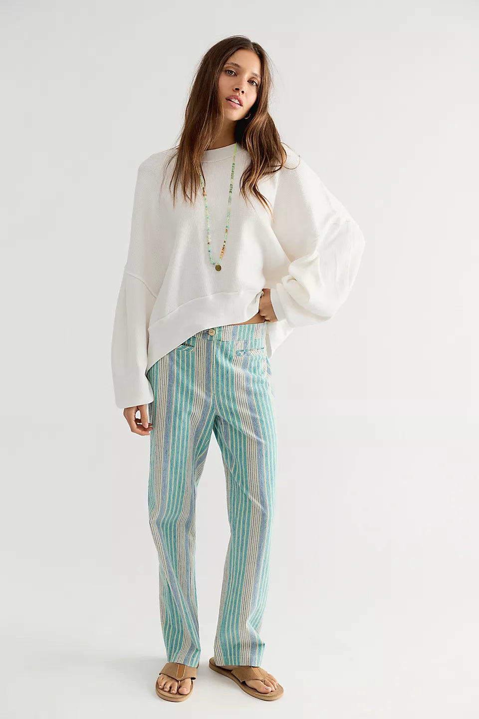 FREE PEOPLE SKYLINE PULLOVER  - CLEAN IVORY