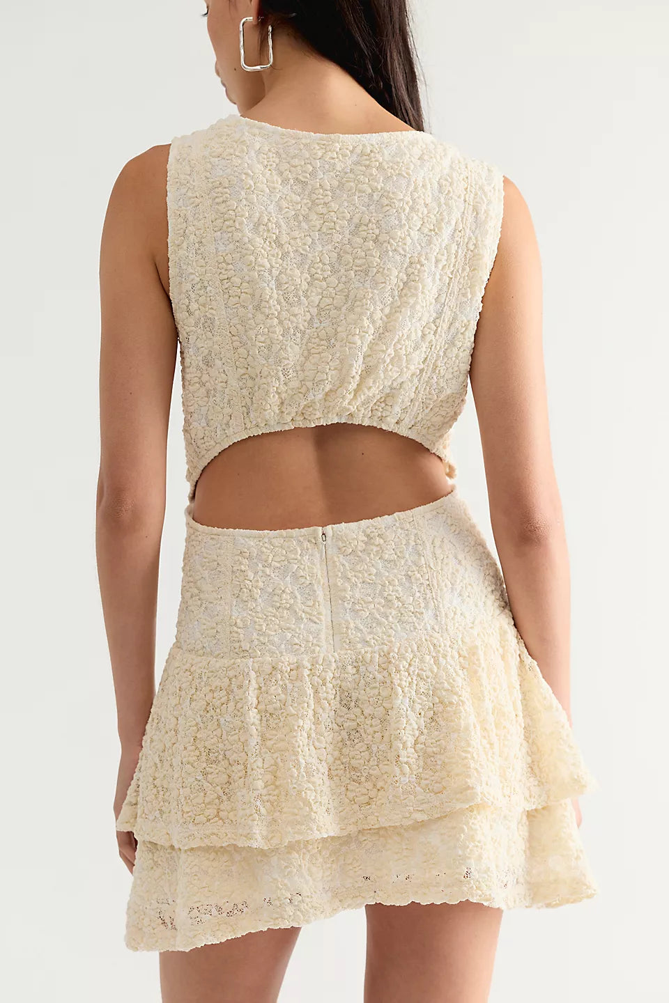 FREE PEOPLE SLOW BURN MINI DRESS - NATURAL COMBO