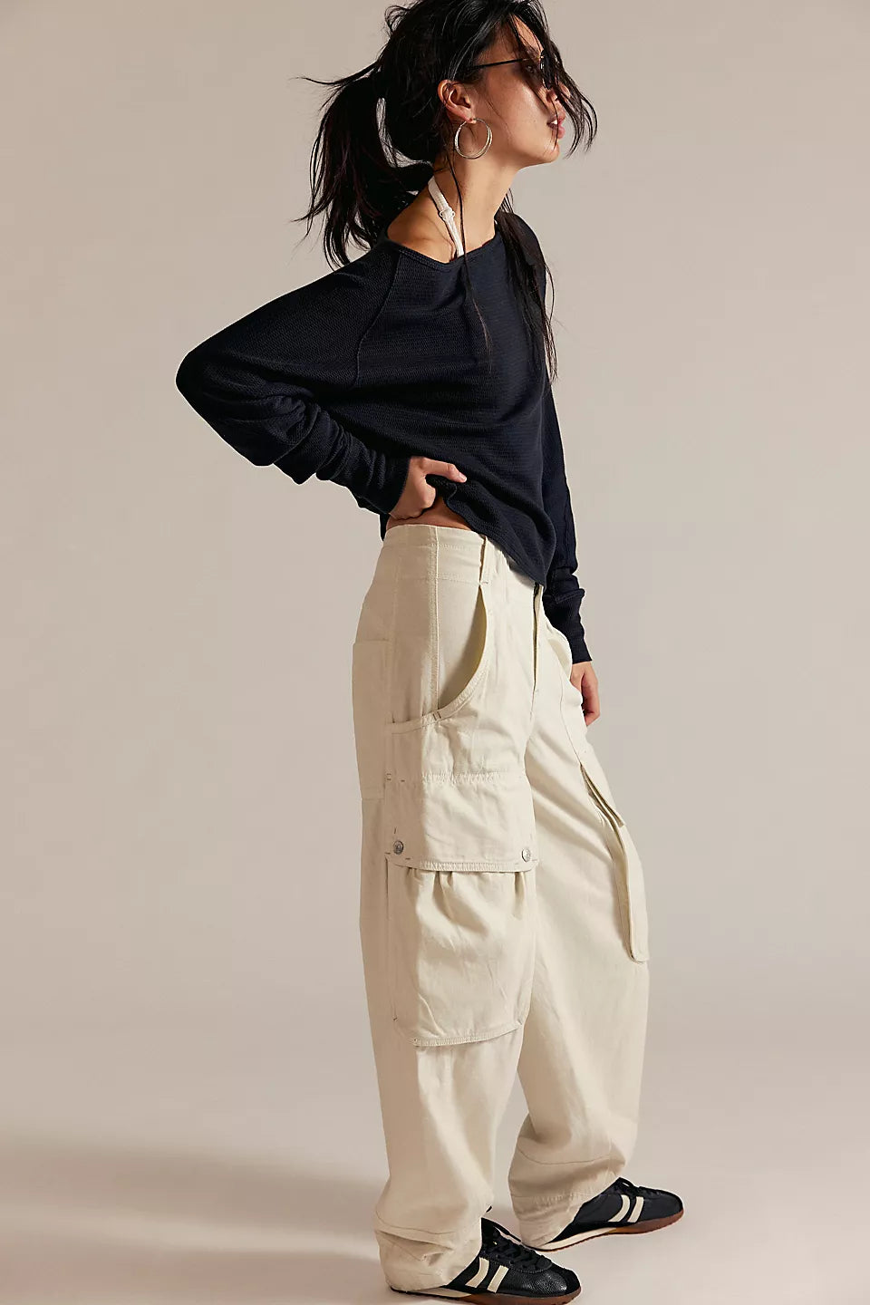 FREE PEOPLE JESS LONG SLEEVE - BLACK