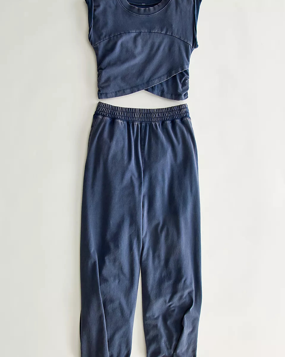 FREE PEOPLE HOT SHOT CROSSOVER SET - MIDNIGHT NAVY