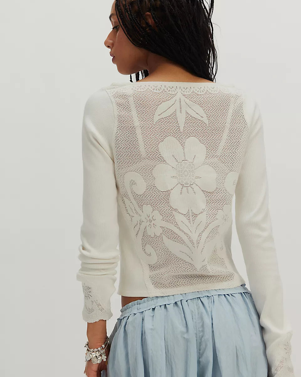 FREE PEOPLE DELILAH LONG SLEEVE - CLEAN IVORY