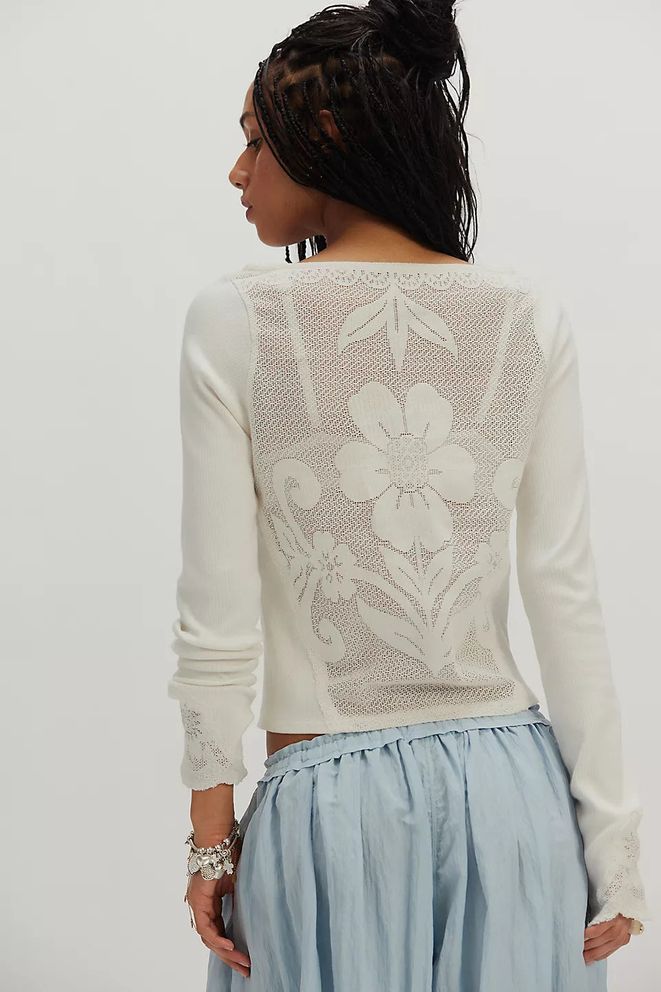 FREE PEOPLE DELILAH LONG SLEEVE - CLEAN IVORY