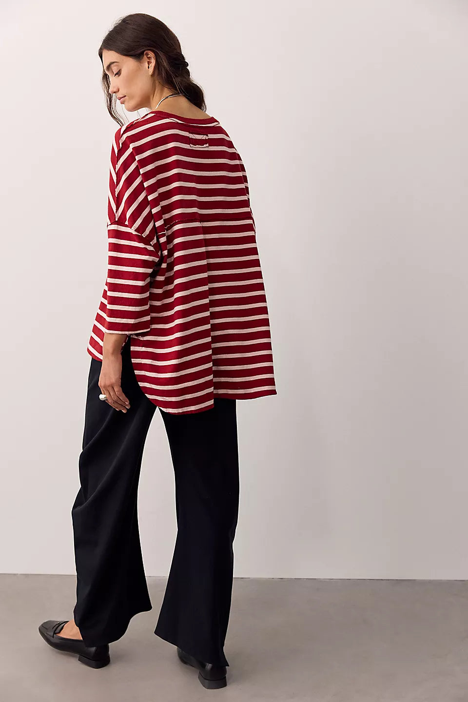 FREE PEOPLE 2 SENSE LS TEE - BERRY COMBO