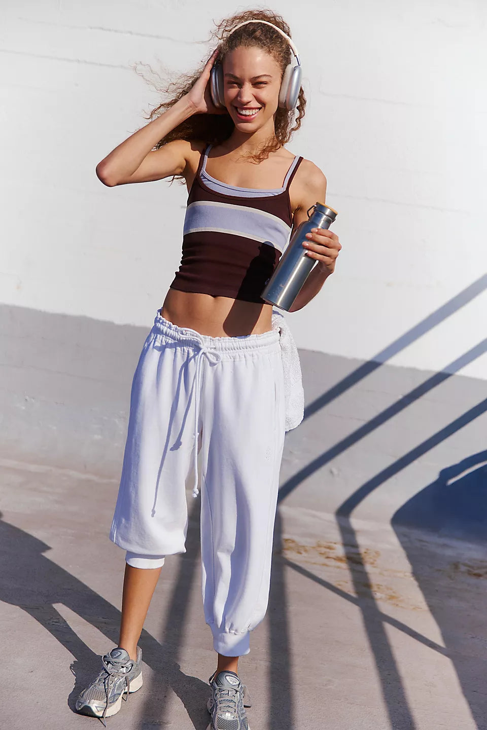 FREE PEOPLE ALL CLEAR COASTLINE CAMI - CHOCOLATE COMBO