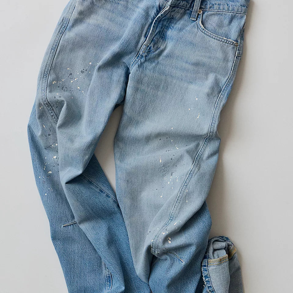 FREE PEOPLE FABLE LOW RISE TWISTED BOWED JEANS - ART SCHOOL