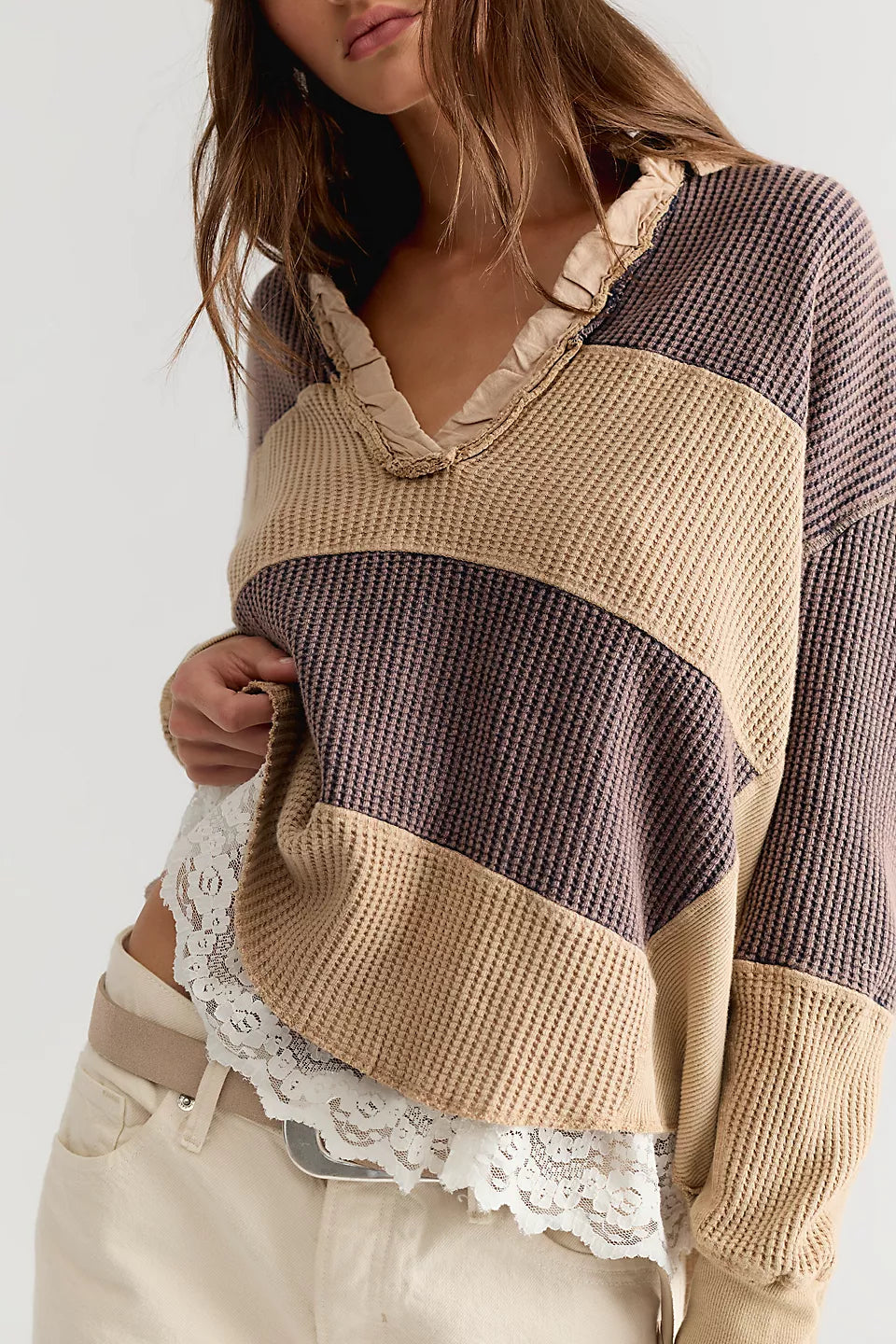 FREE PEOPLE RAINN THERMAL - NEUTRAL COMBO