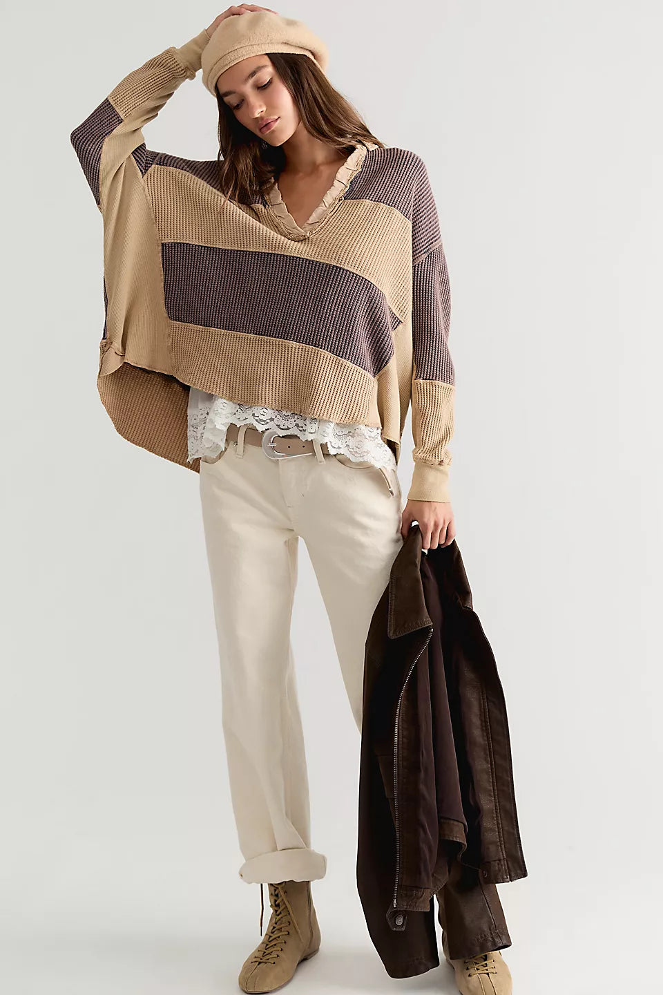 FREE PEOPLE RAINN THERMAL - NEUTRAL COMBO