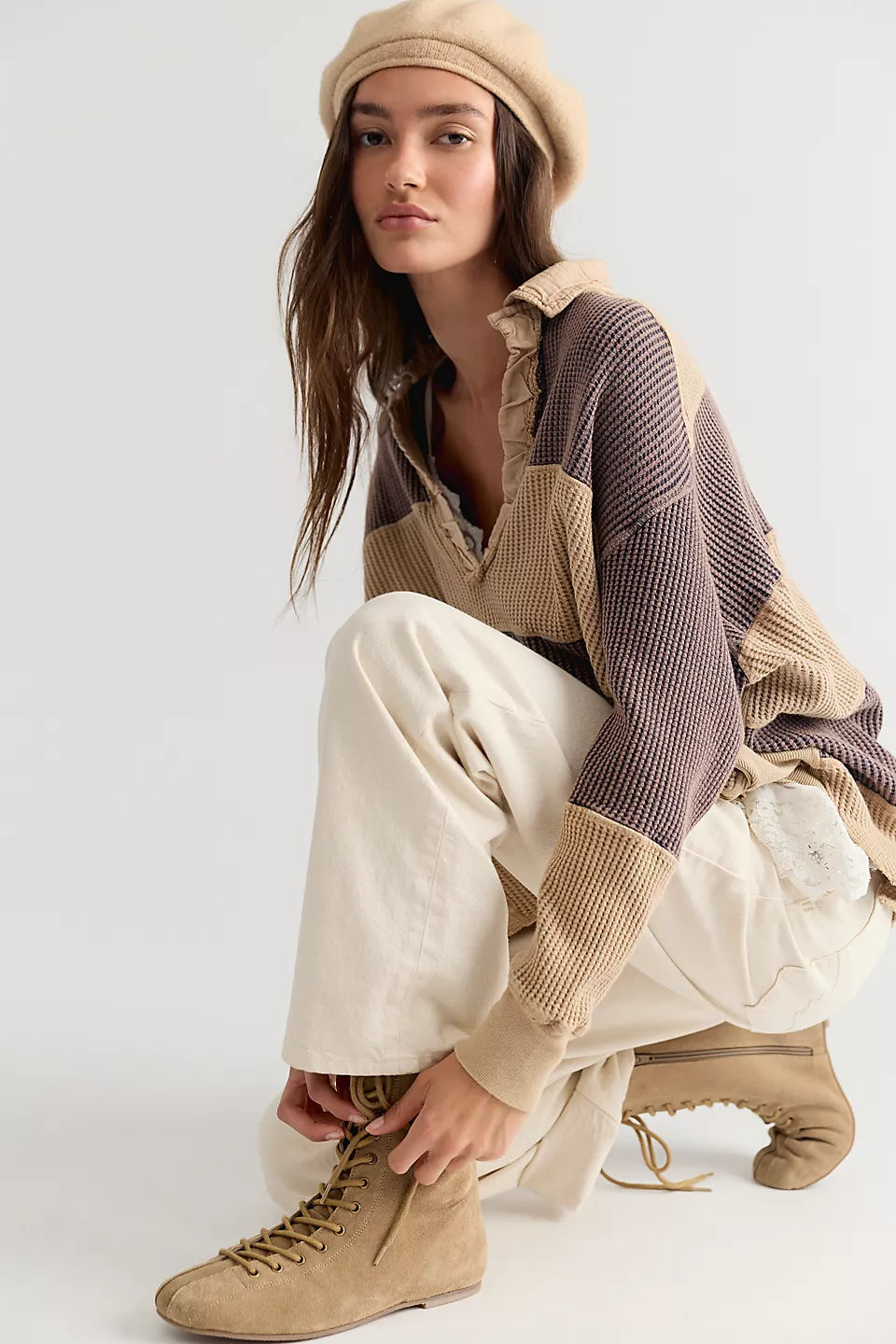 FREE PEOPLE RAINN THERMAL - NEUTRAL COMBO