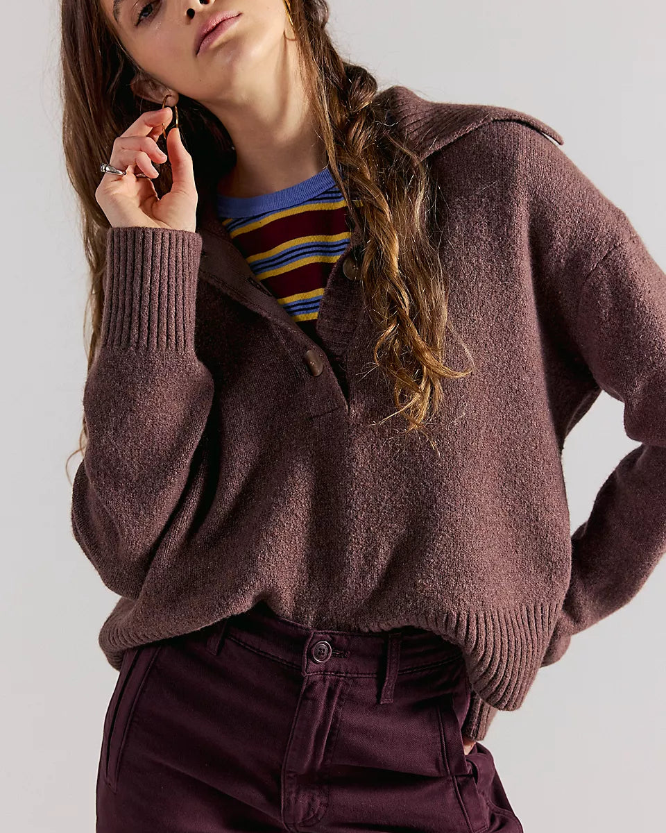 FREE PEOPLE TRADING UP POLO - ENCHANTED OAK