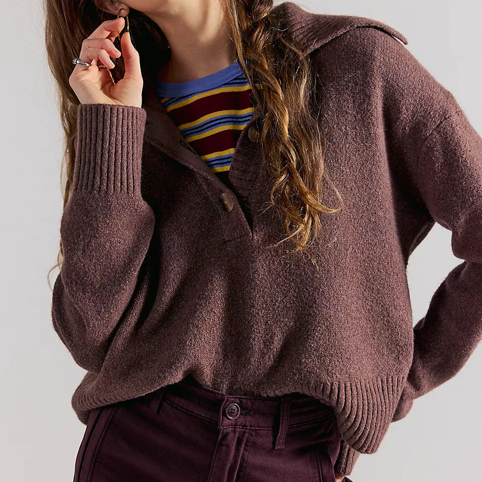 FREE PEOPLE TRADING UP POLO - ENCHANTED OAK