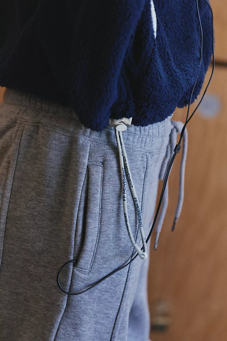 FREE PEOPLE MOUNTAIN HIGH 1/2 ZIP FLEECE - NAVY COMBO