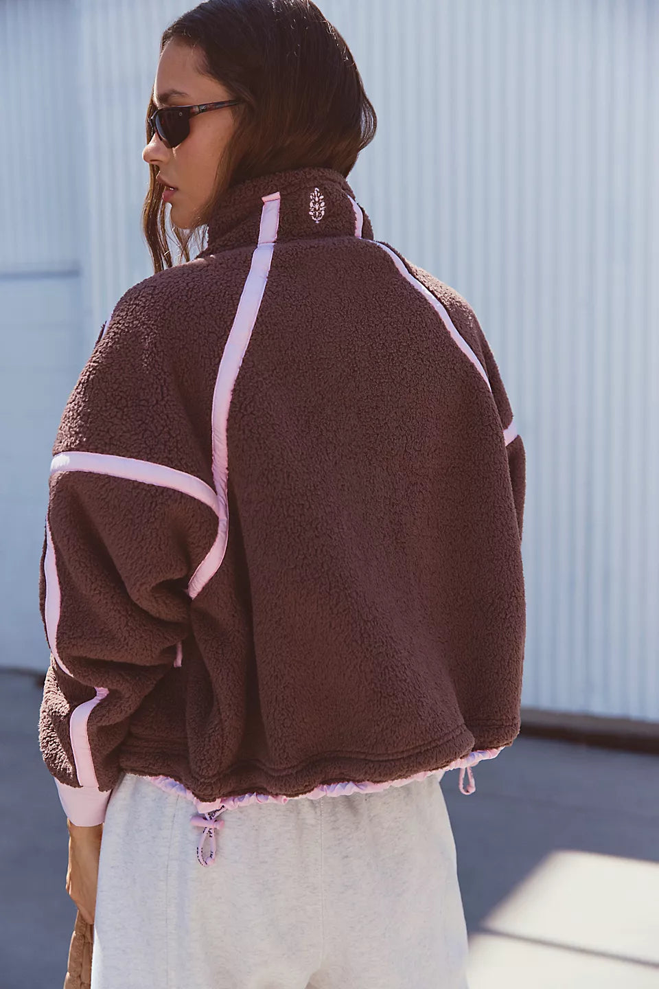 FREE PEOPLEMOUNTAIN HIGH FLEECE JACKET - TRUFFLE COMBO