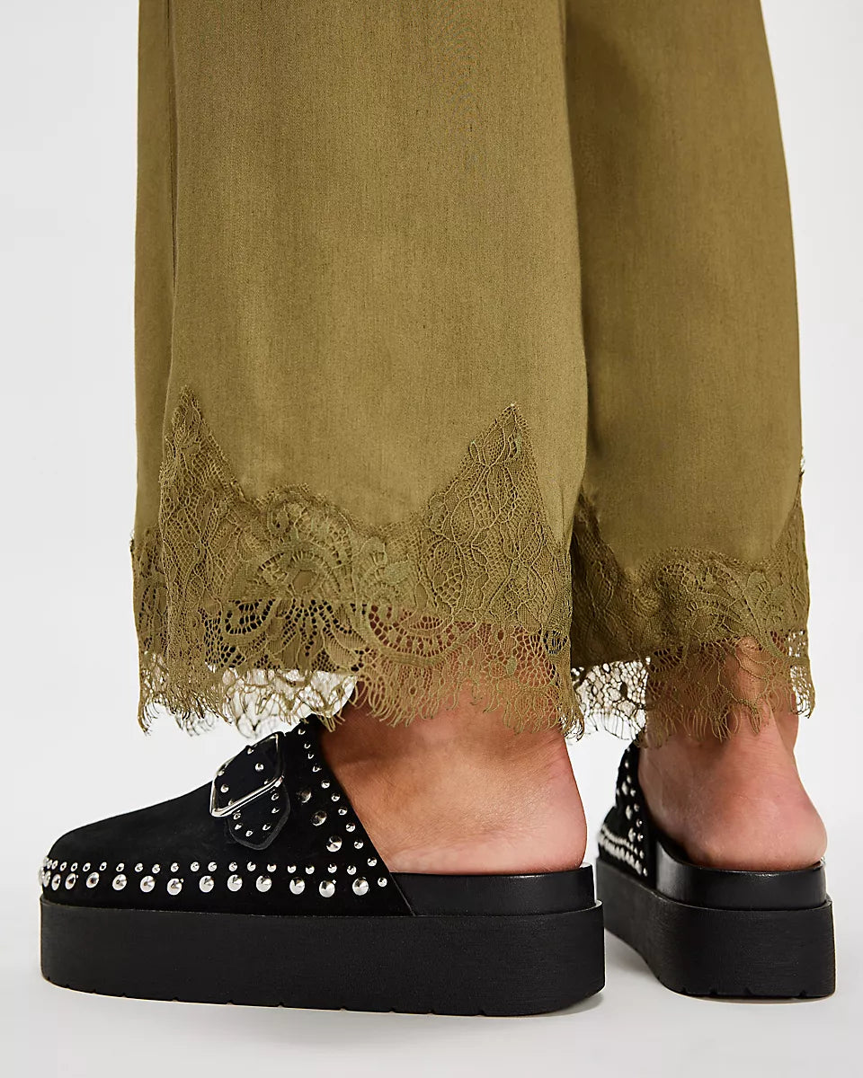 FREE PEOPLE CAYATANA STUDDED MULE - BLACK SUEDE