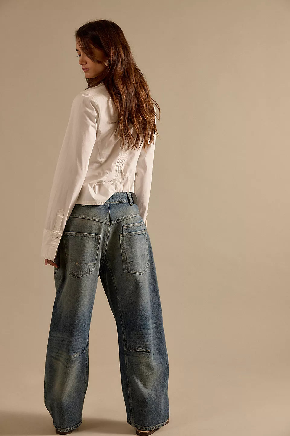 FREE PEOPLE MINIMALIST MOXIE BARREL JEANS - HIGH HOPES