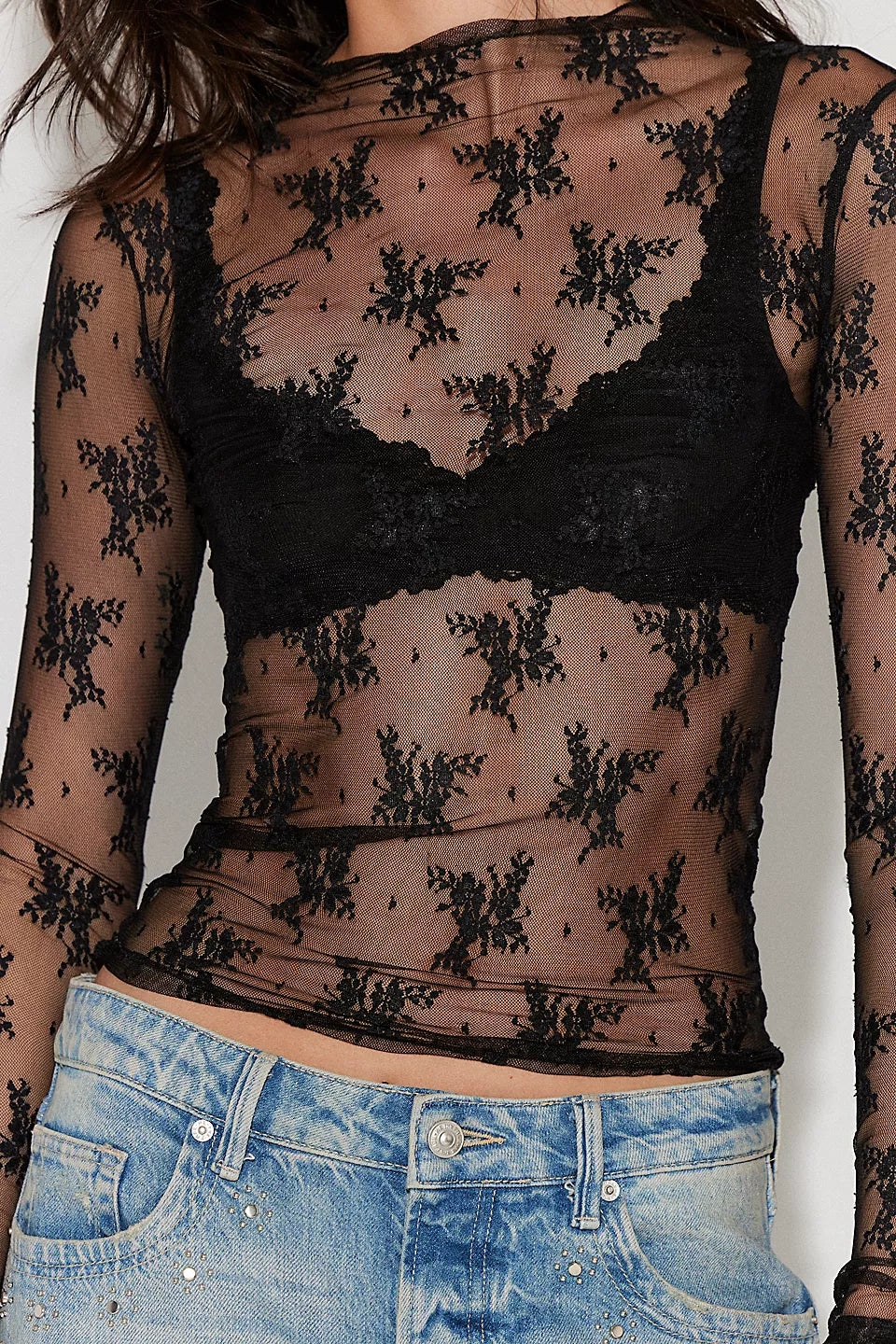 FREE PEOPLE LADY LUX LAYERING TOP - BLACK