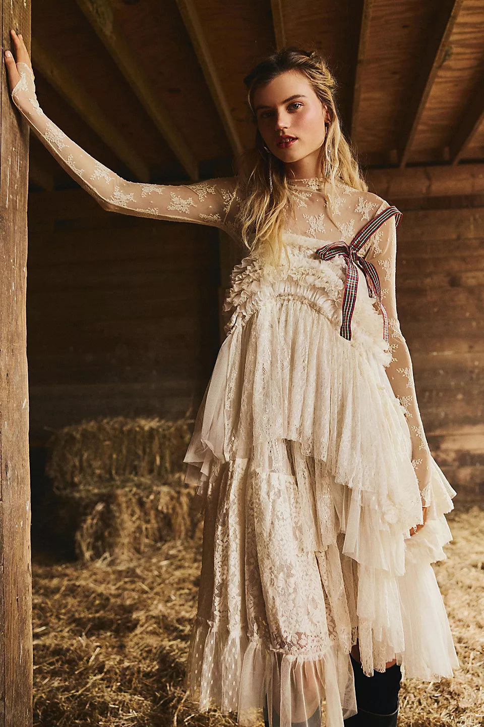 FREE PEOPLE LADY LUX LAYERING TOP - EVENING CREME
