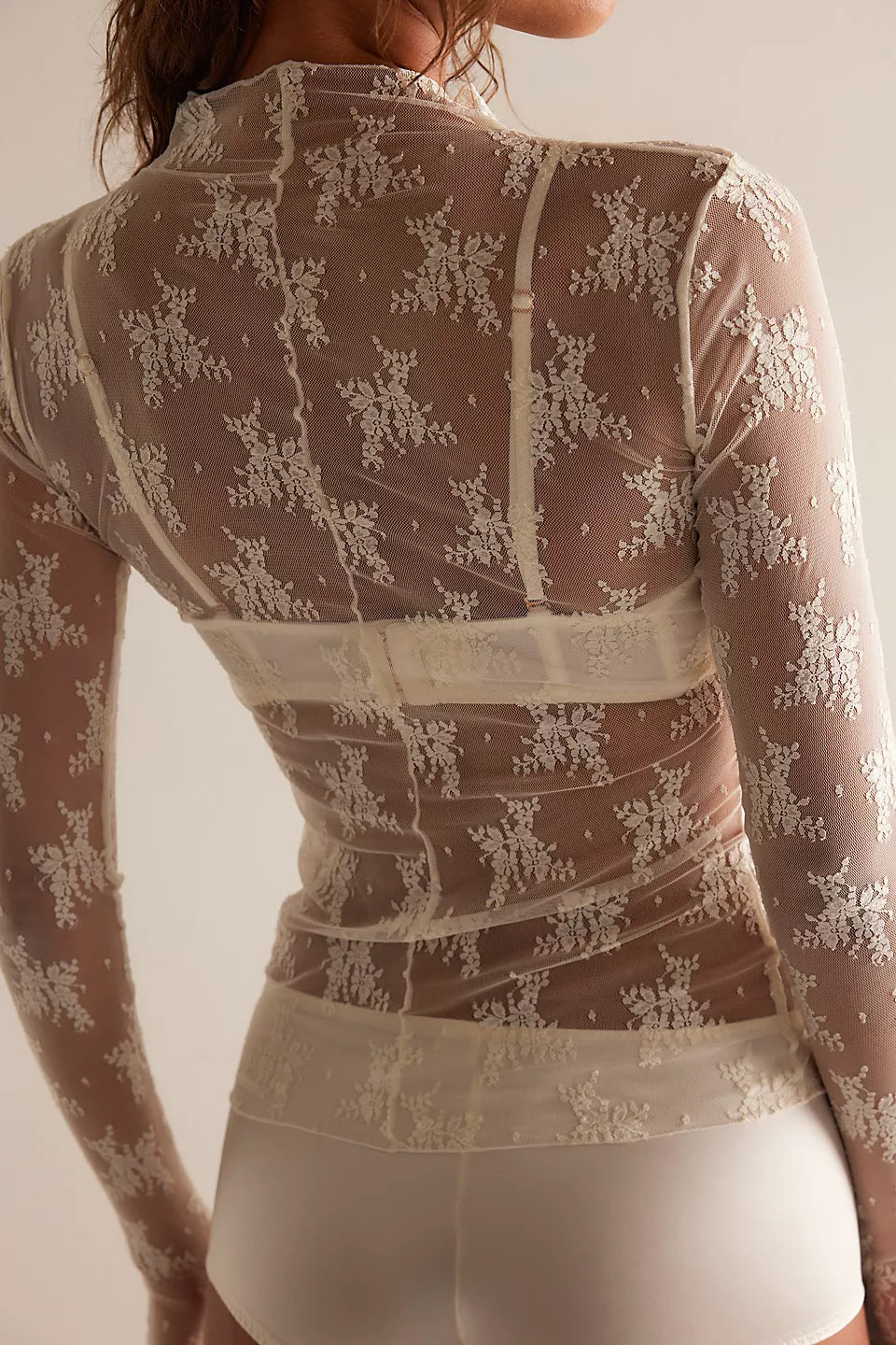 FREE PEOPLE LADY LUX LAYERING TOP - EVENING CREME