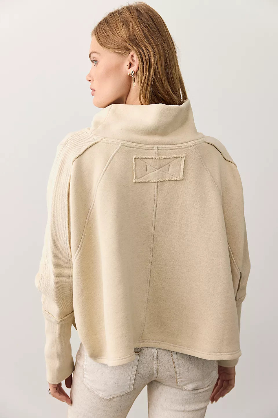 FREE PEOPLE MY GIRL PULLOVER - LIGHT OATMEAL HEATHER