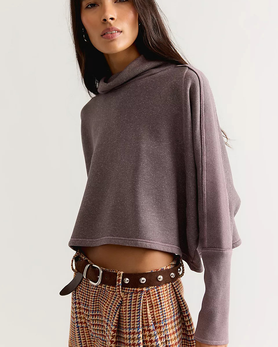 FREE PEOPLE MY GIRL PULLOVER - DEVILLE MAUVE