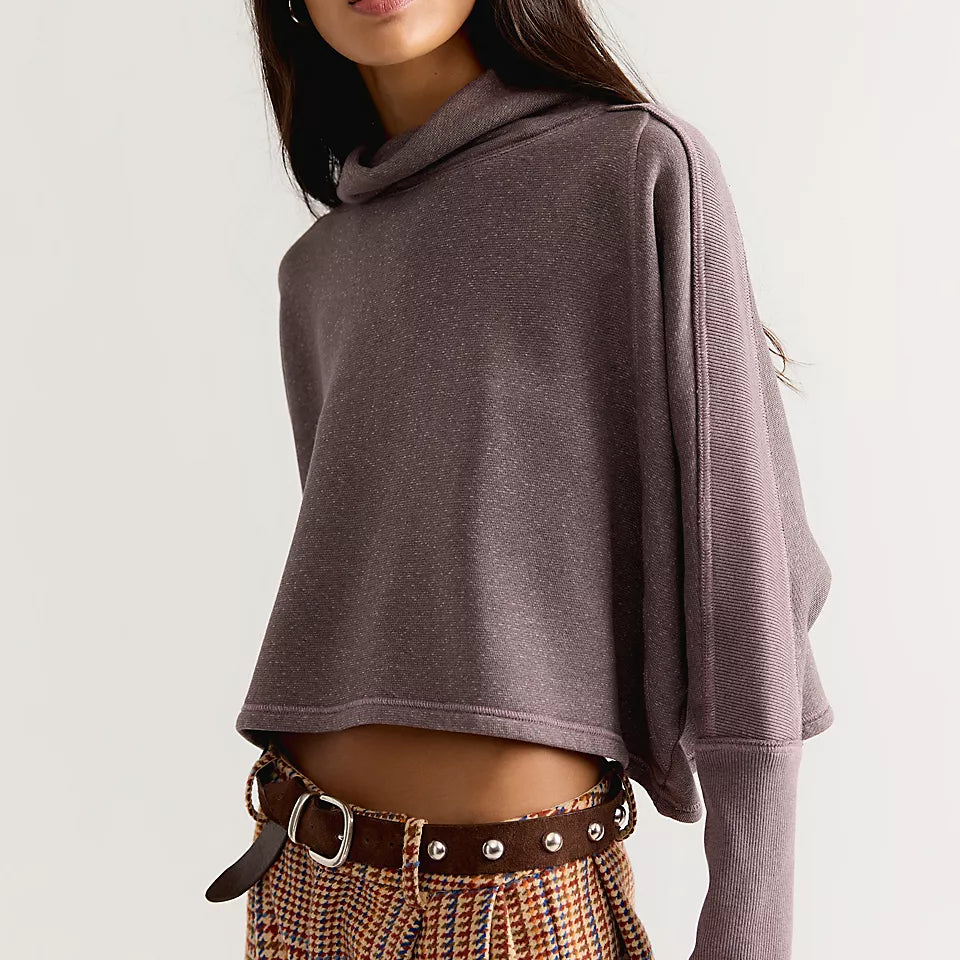FREE PEOPLE MY GIRL PULLOVER - DEVILLE MAUVE
