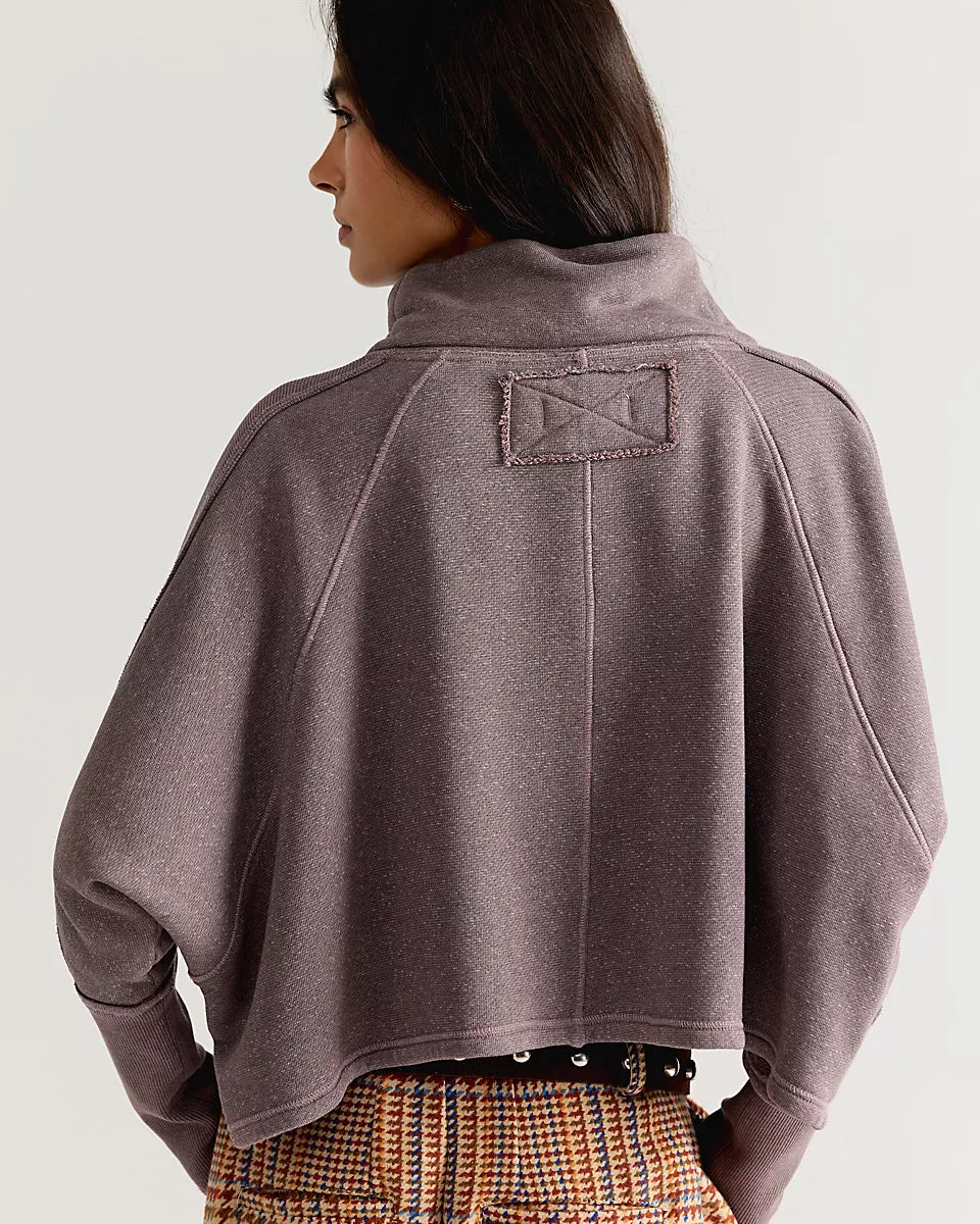 FREE PEOPLE MY GIRL PULLOVER - DEVILLE MAUVE