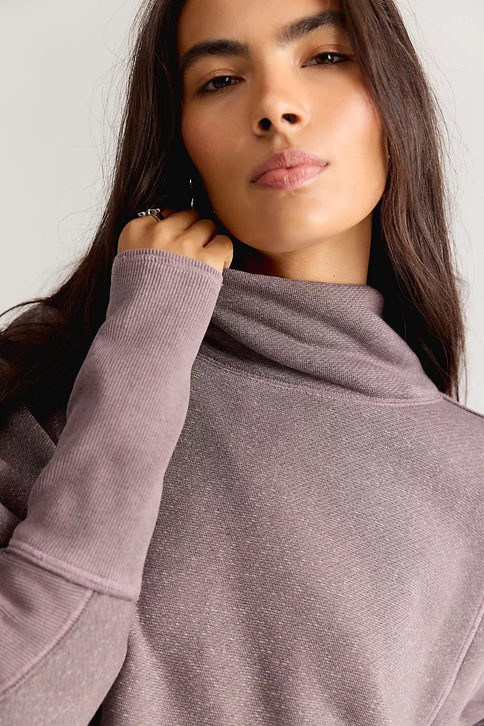 FREE PEOPLE MY GIRL PULLOVER - DEVILLE MAUVE
