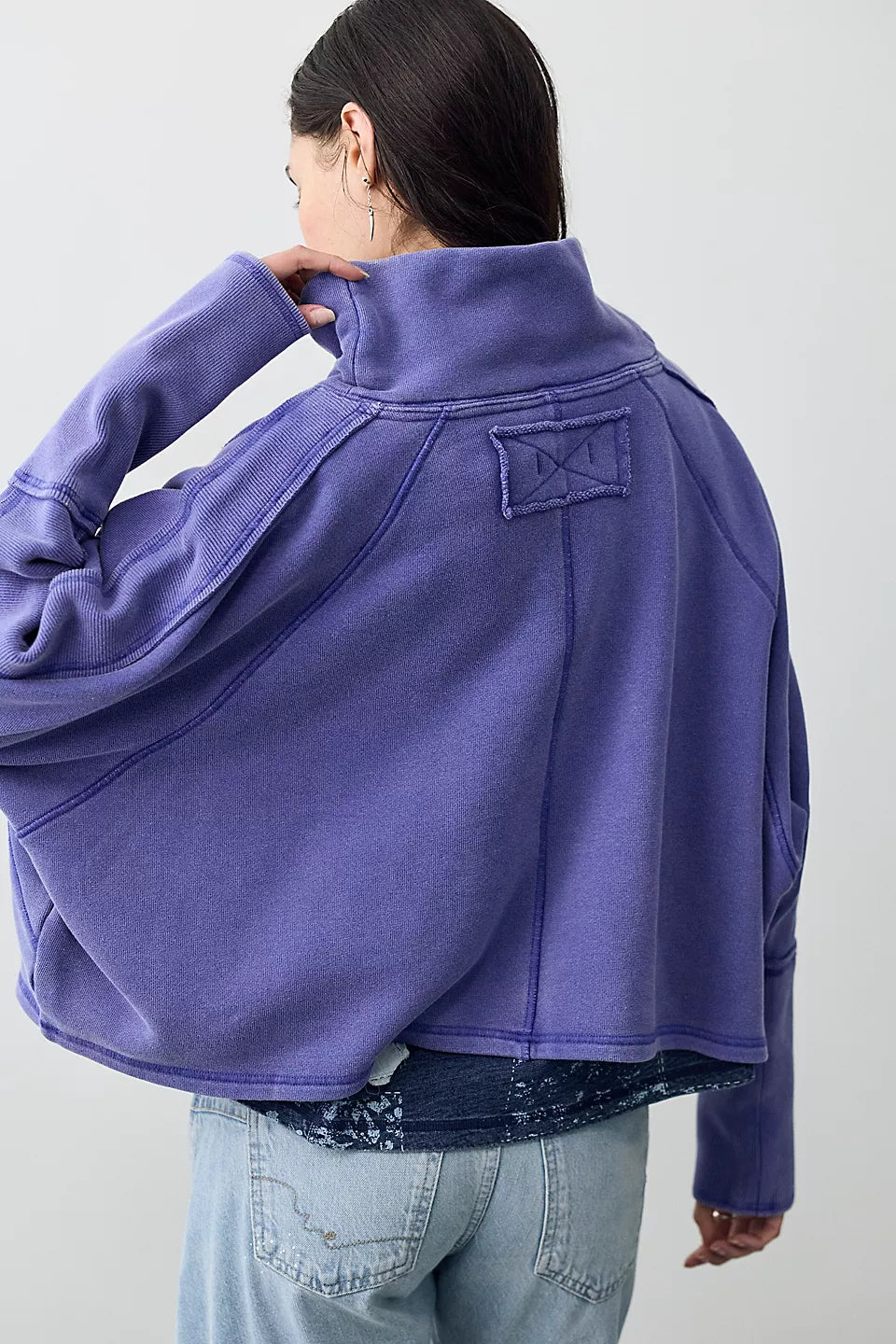 FREE PEOPLE MY GIRL PULLOVER - BLUE BEAM