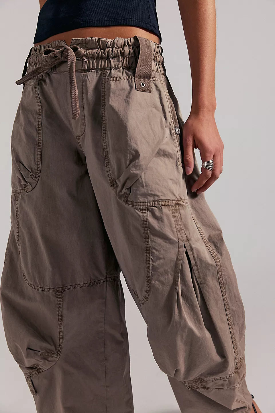 FREE PEOPLE ONSET PARACHUTE PANT - DUSTED COCOA