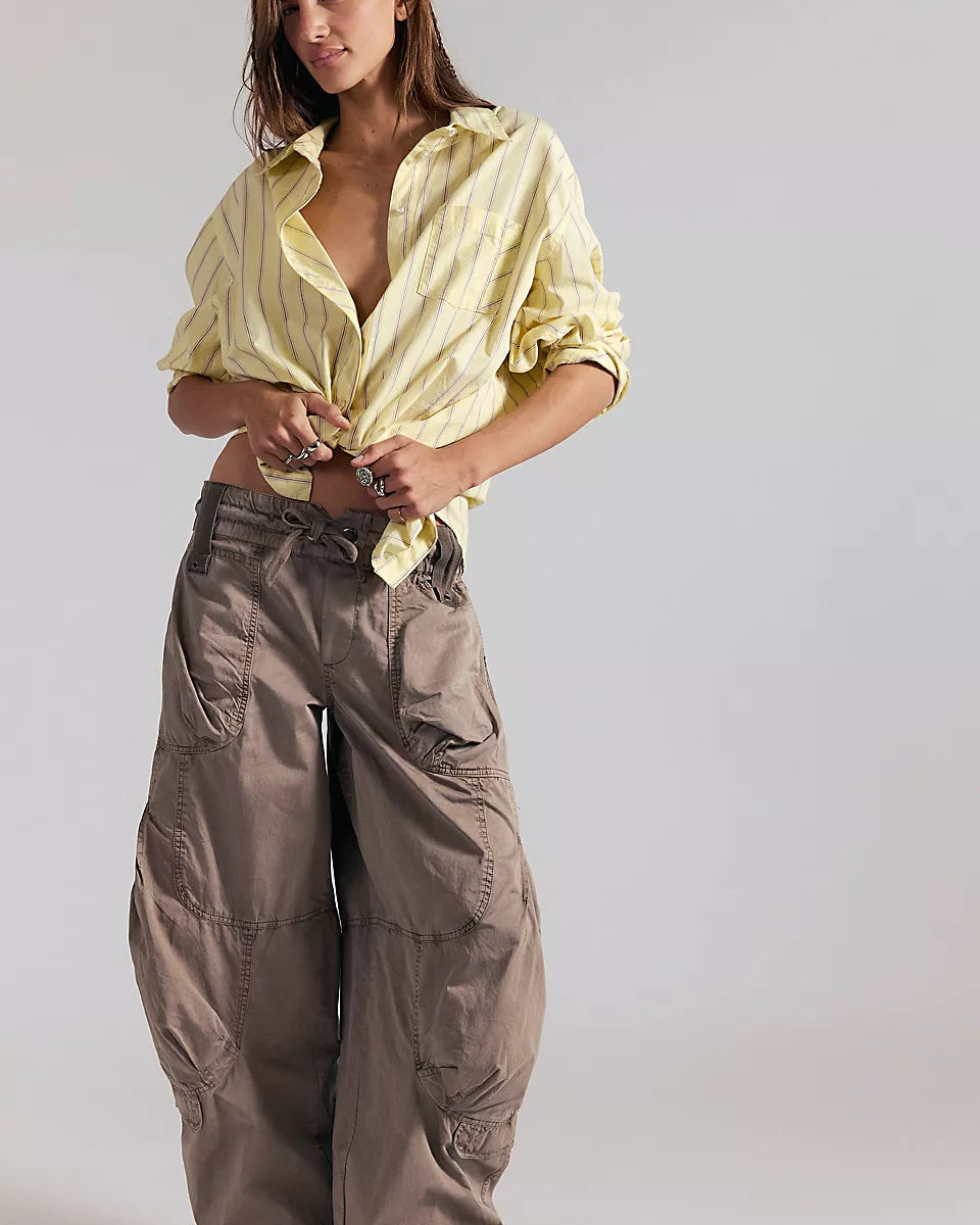 FREE PEOPLE ONSET PARACHUTE PANT - DUSTED COCOA