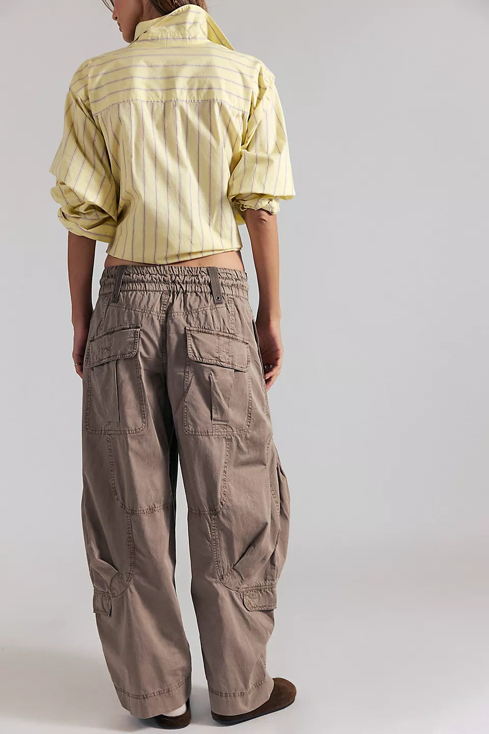FREE PEOPLE ONSET PARACHUTE PANT - DUSTED COCOA