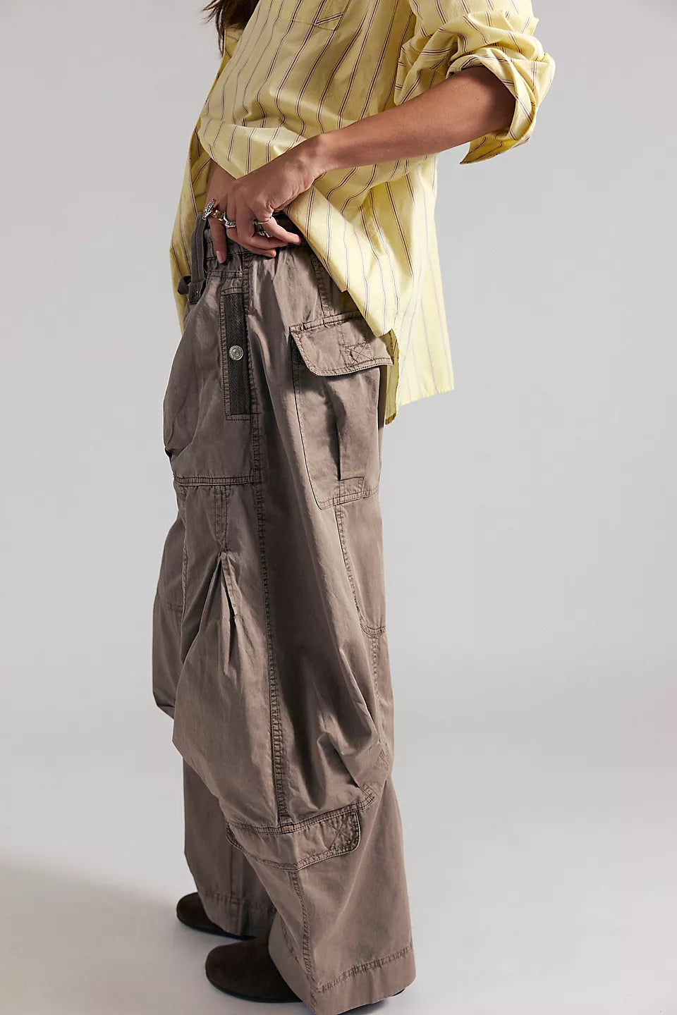 FREE PEOPLE ONSET PARACHUTE PANT - DUSTED COCOA